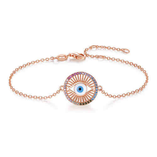 925 Gold Moissanite Evil Eye Bracelet
