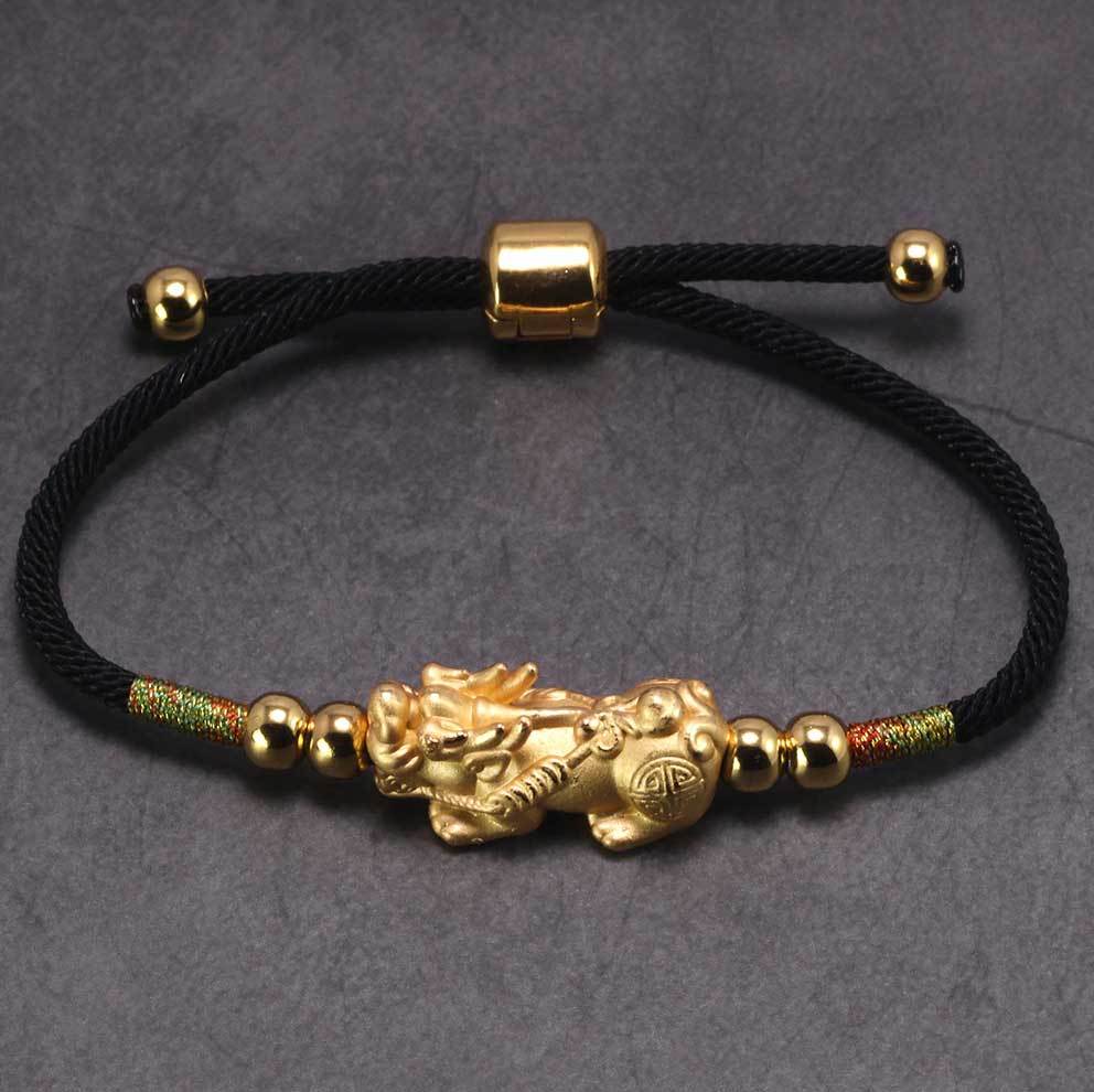 Premium Quality Black Pixiu 3.2G 18K Bracelet
