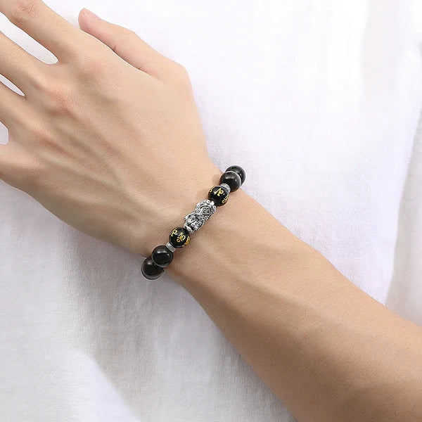 999 Retro National Trend High-end Pixiu Pixiu Obsidian Wealth Bracelet